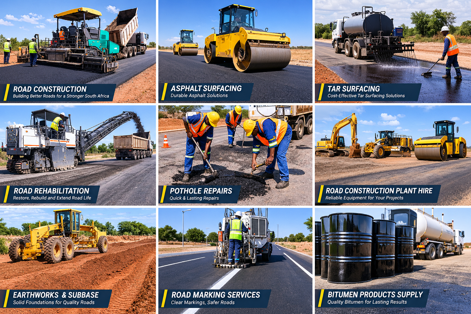Finished tarred access road